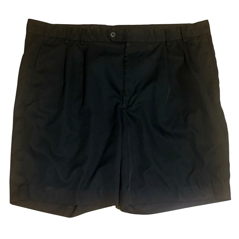 Cutter & Buck Mens Black CB DryTec Pleated Performance Golf Shorts Size 38 light